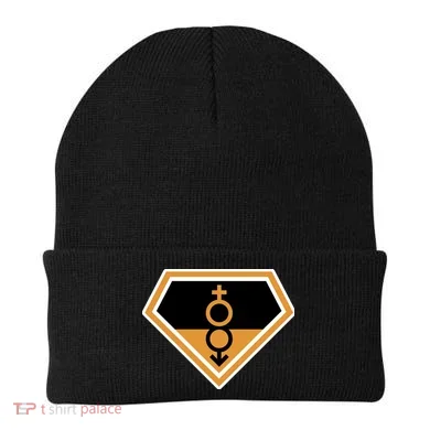 Super Straight Superhero Comic Logo Beanie