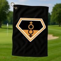 Super Straight Superhero Comic Logo Golf Towel thumb 1