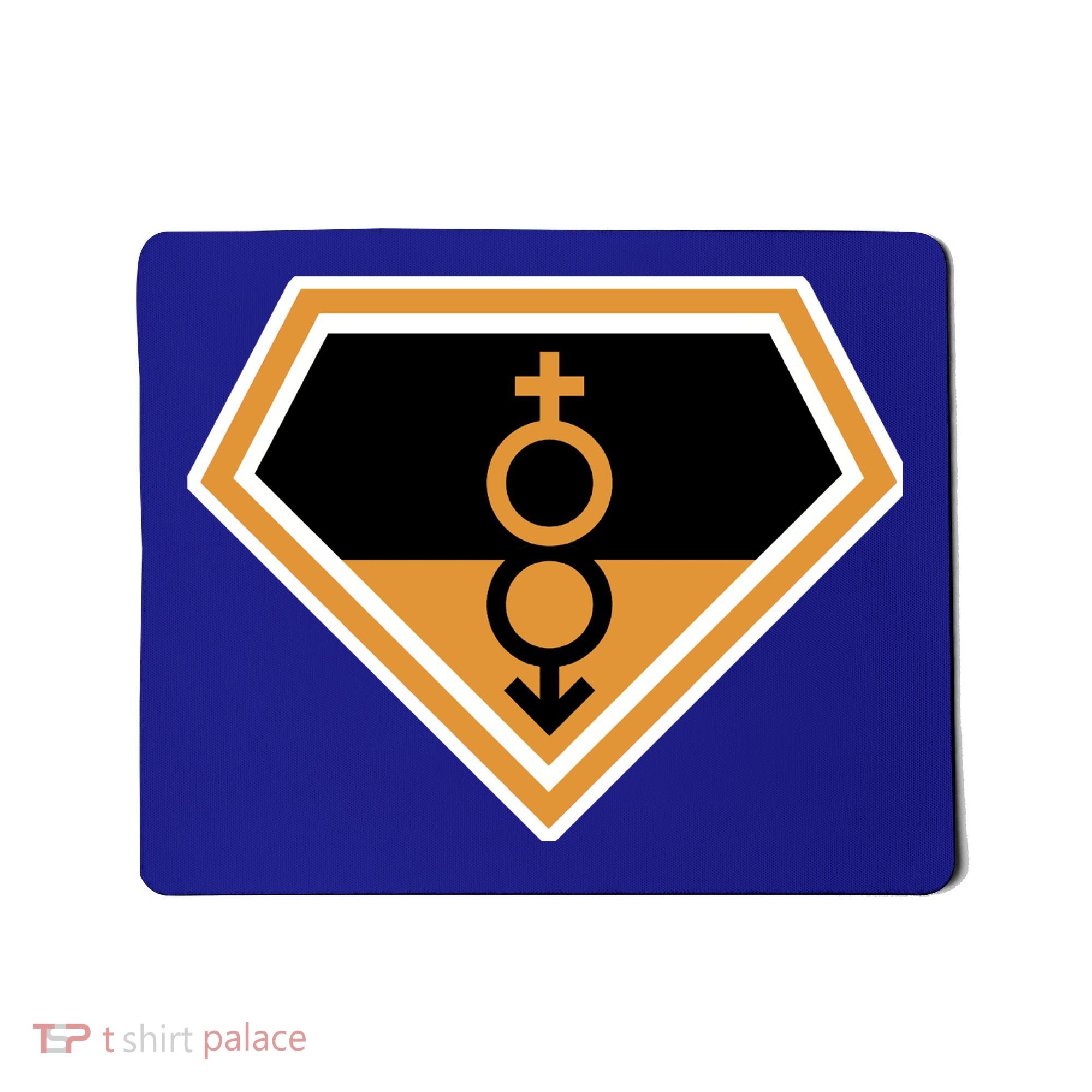 Super Straight Superhero Comic Logo Mousepad