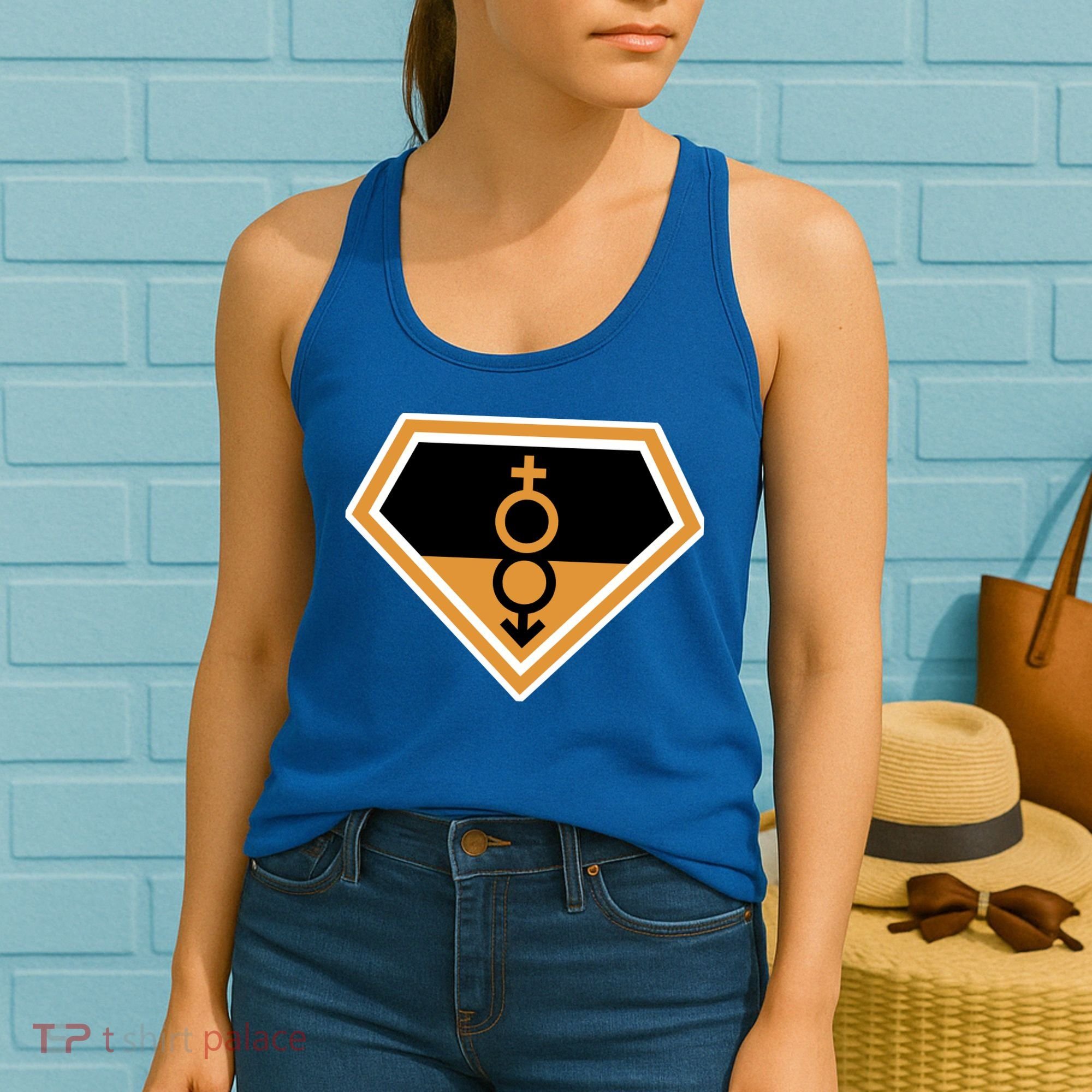 Super Straight Superhero Comic Logo Women's Tank Top