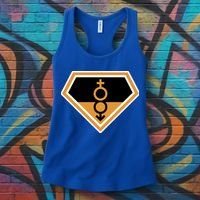 Super Straight Superhero Comic Logo Women's Tank Top thumb 3