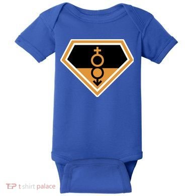 Super Straight Superhero Comic Logo Baby Bodysuit