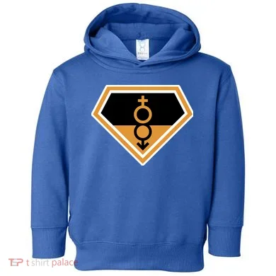 Super Straight Superhero Comic Logo Toddler Hoodie