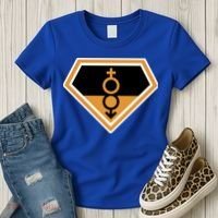 Super Straight Superhero Comic Logo Women's T-Shirt thumb 3