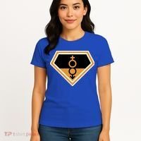 Super Straight Superhero Comic Logo Women's T-Shirt thumb 4