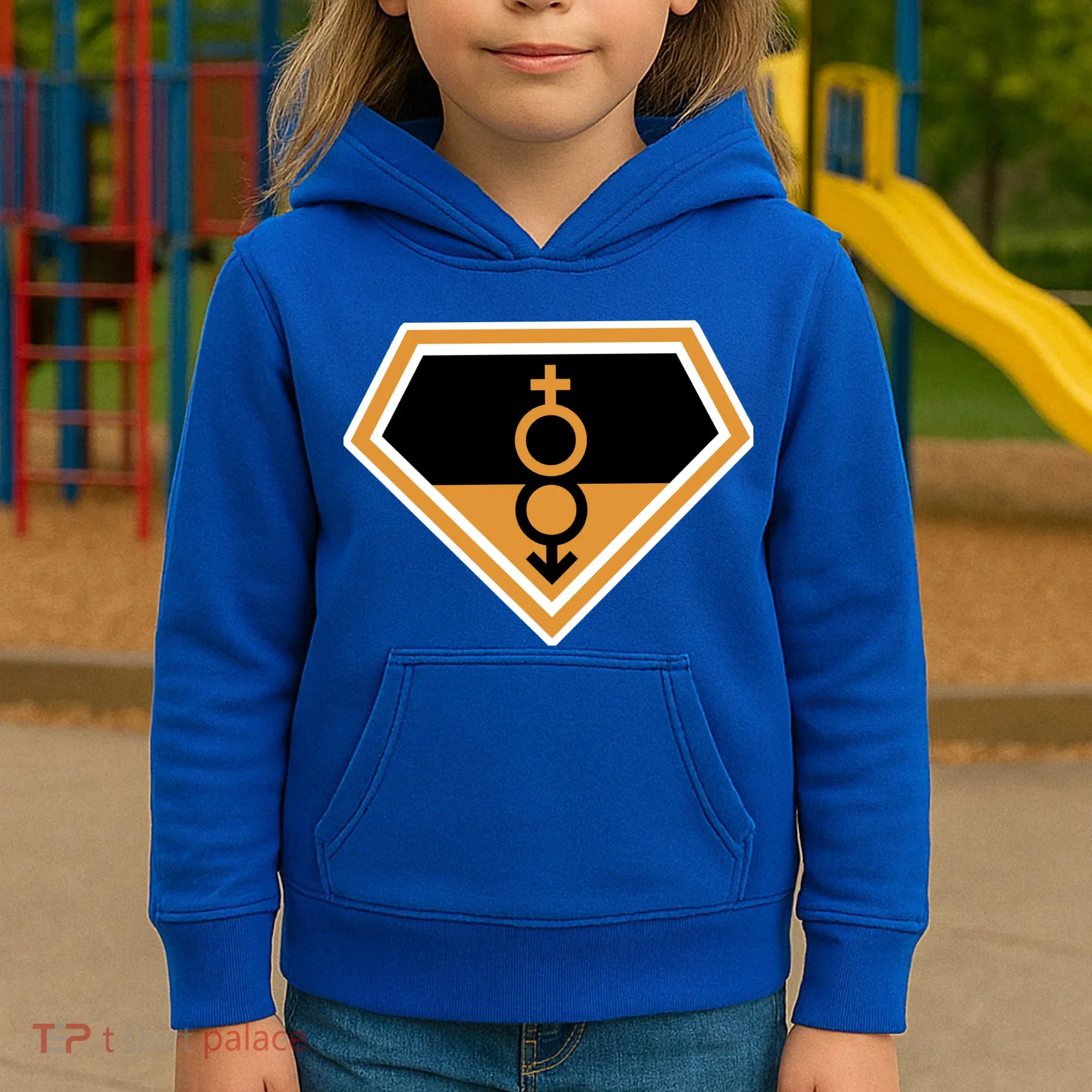 Super Straight Superhero Comic Logo Kids Hoodie