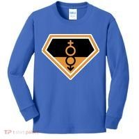 Super Straight Superhero Comic Logo Kids Long Sleeve Shirt thumb 0