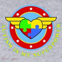 Super Woman Autism Is My Superpower Women's Racerback Cropped Tank thumb 2