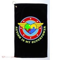Super Woman Autism Is My Superpower Golf Towel thumb 0