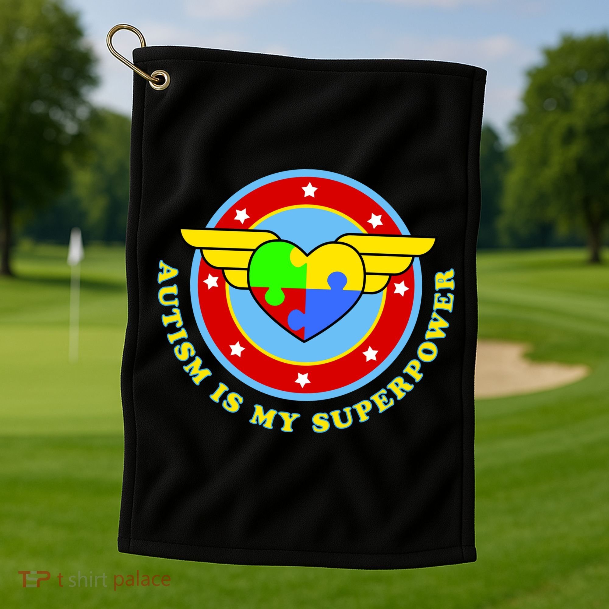 Super Woman Autism Is My Superpower Golf Towel