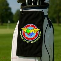 Super Woman Autism Is My Superpower Golf Towel thumb 2