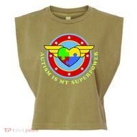 Super Woman Autism Is My Superpower Garment-Dyed Women's Muscle Tee thumb 0