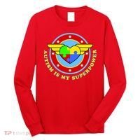 Super Woman Autism Is My Superpower Long Sleeve Shirt thumb 0