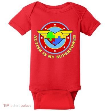 Super Woman Autism Is My Superpower Baby Bodysuit