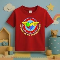 Super Woman Autism Is My Superpower Toddler T-Shirt thumb 3