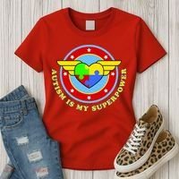 Super Woman Autism Is My Superpower Women's T-Shirt thumb 3