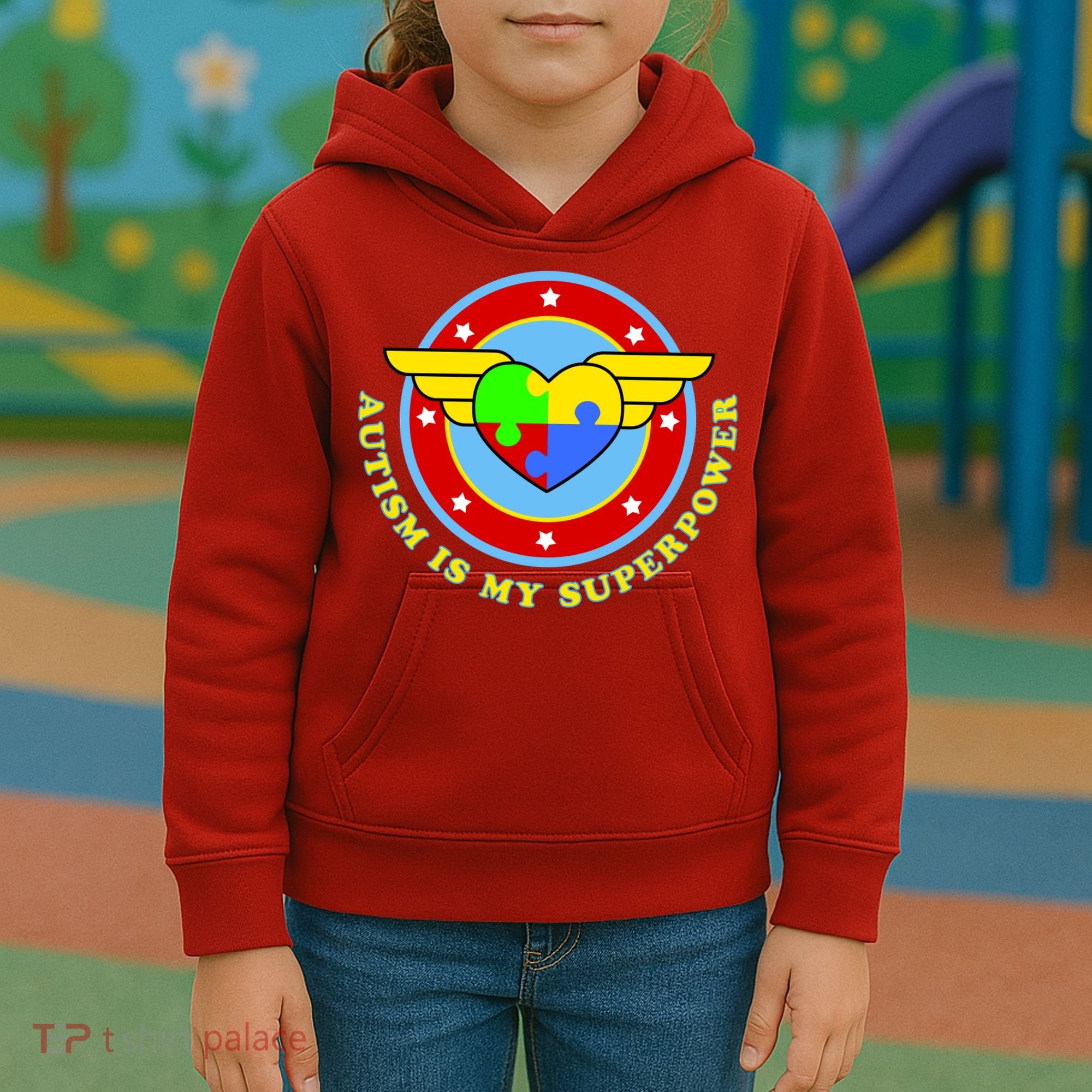 Super Woman Autism Is My Superpower Kids Hoodie