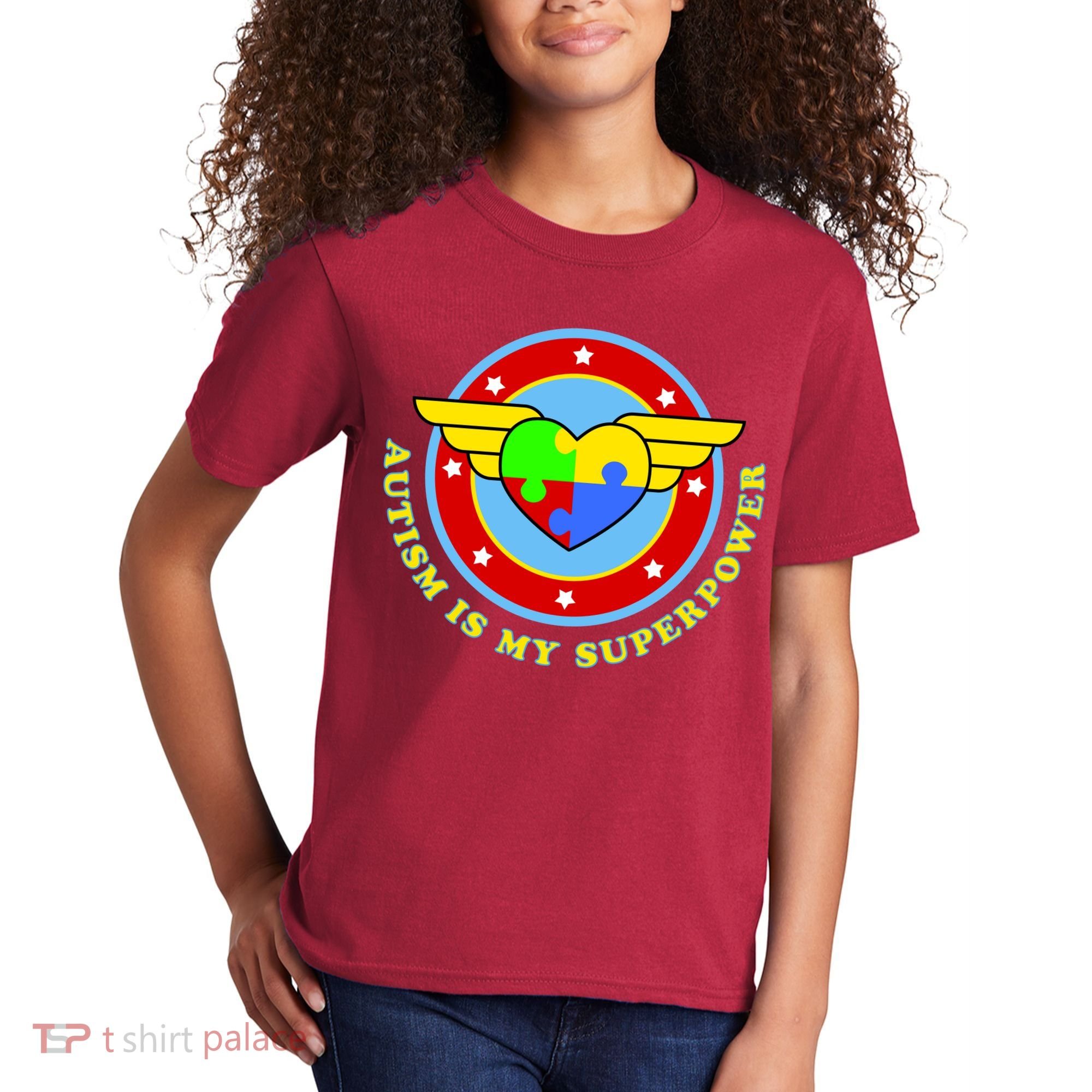 Super Woman Autism Is My Superpower Kids T-Shirt
