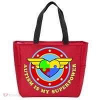 Super Woman Autism Is My Superpower Tote Bag thumb 0