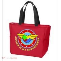 Super Woman Autism Is My Superpower Tote Bag thumb 3