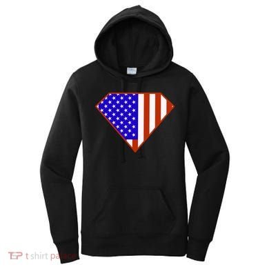 Superhero American Hero Flag Women's Hoodie