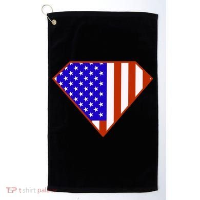 Superhero American Hero Flag Golf Towel