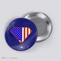 Superhero American Hero Flag Button thumb 0
