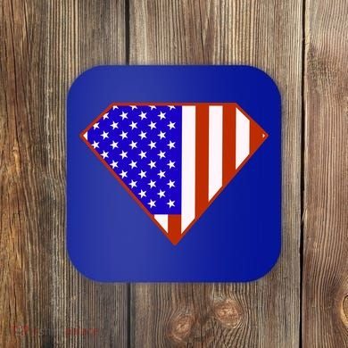 Superhero American Hero Flag Coaster
