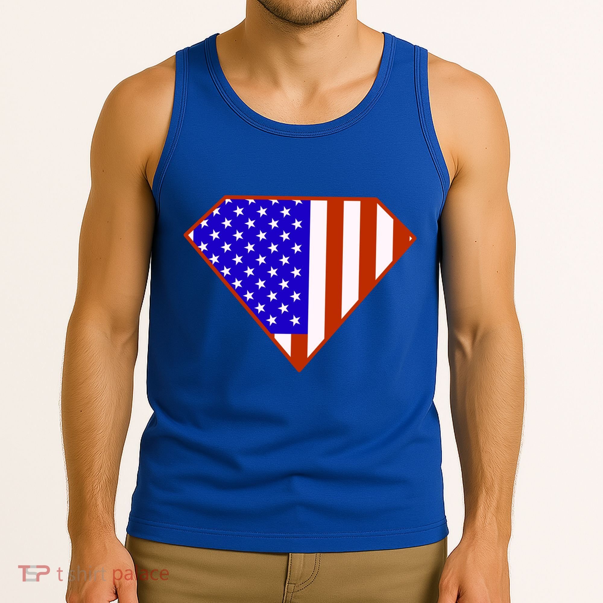 Superhero American Hero Flag Tank Top