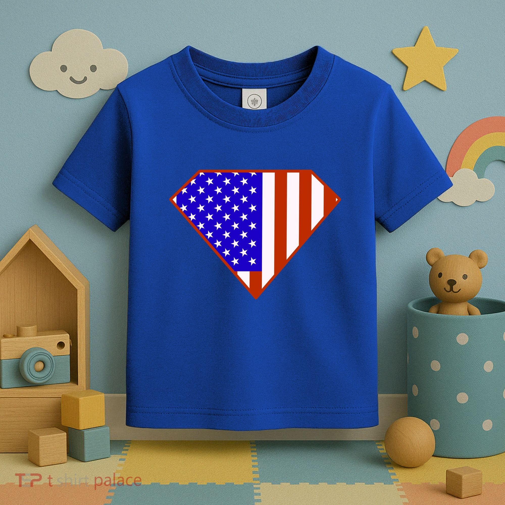 Superhero American Hero Flag Toddler T-Shirt