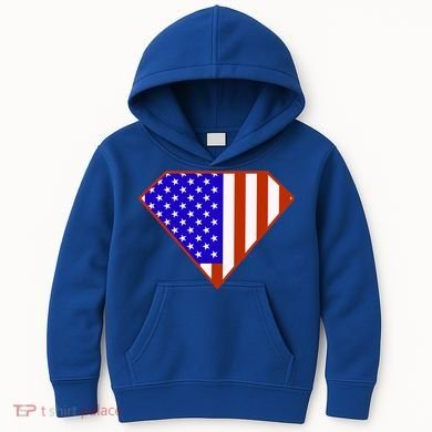 Superhero American Hero Flag Kids Hoodie