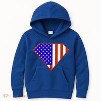 Superhero American Hero Flag Kids Hoodie thumb 0