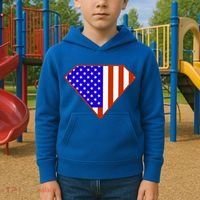 Superhero American Hero Flag Kids Hoodie thumb 2