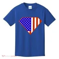 Superhero American Hero Flag Kids T-Shirt thumb 0