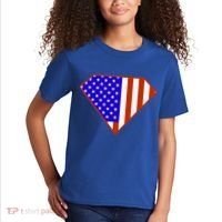 Superhero American Hero Flag Kids T-Shirt thumb 2