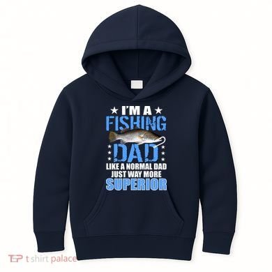 Superior Fishing Dad Kids Hoodie