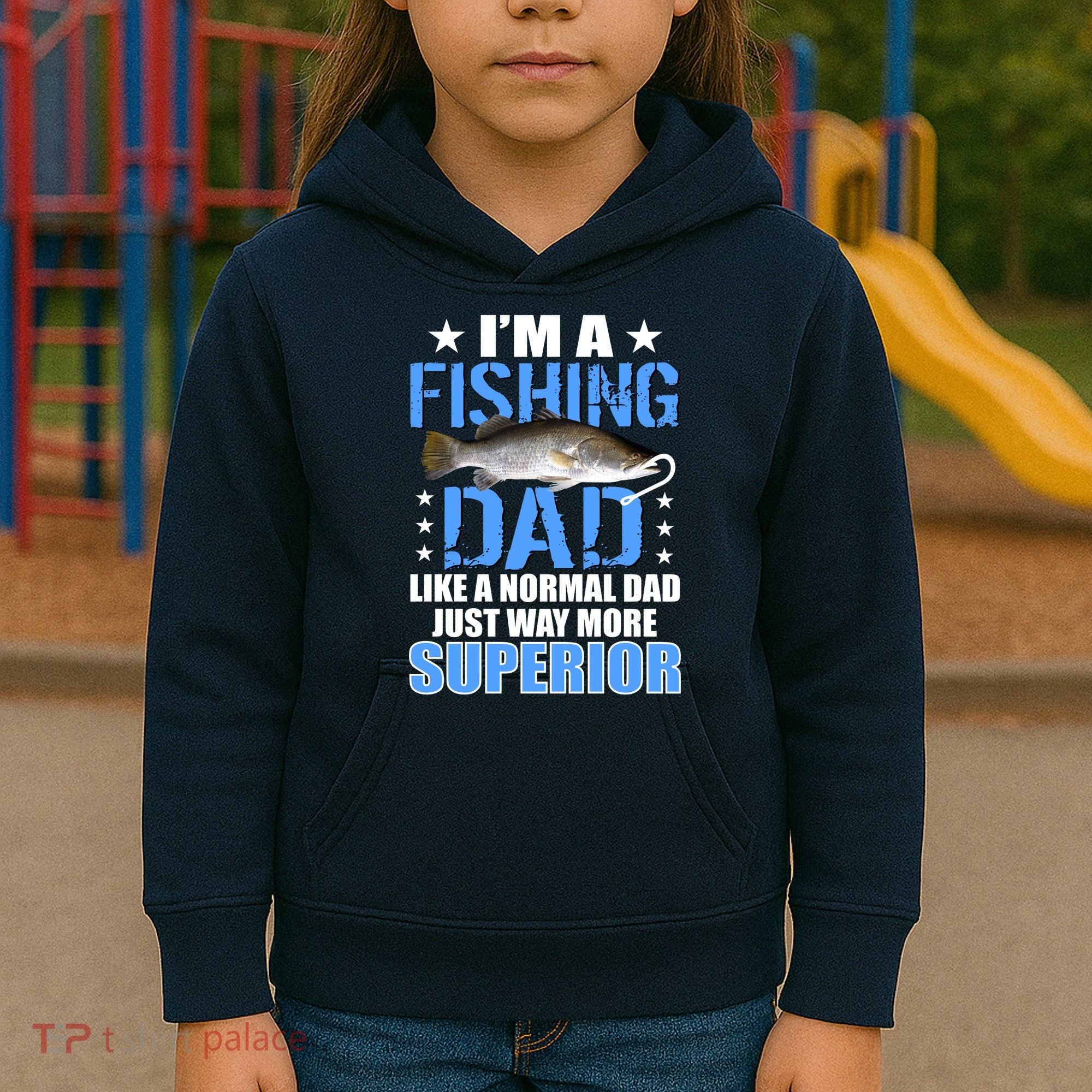 Superior Fishing Dad Kids Hoodie