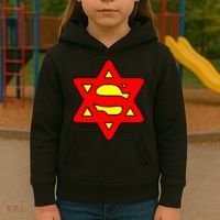 Superjew Super Jew Logo Kids Hoodie thumb 3