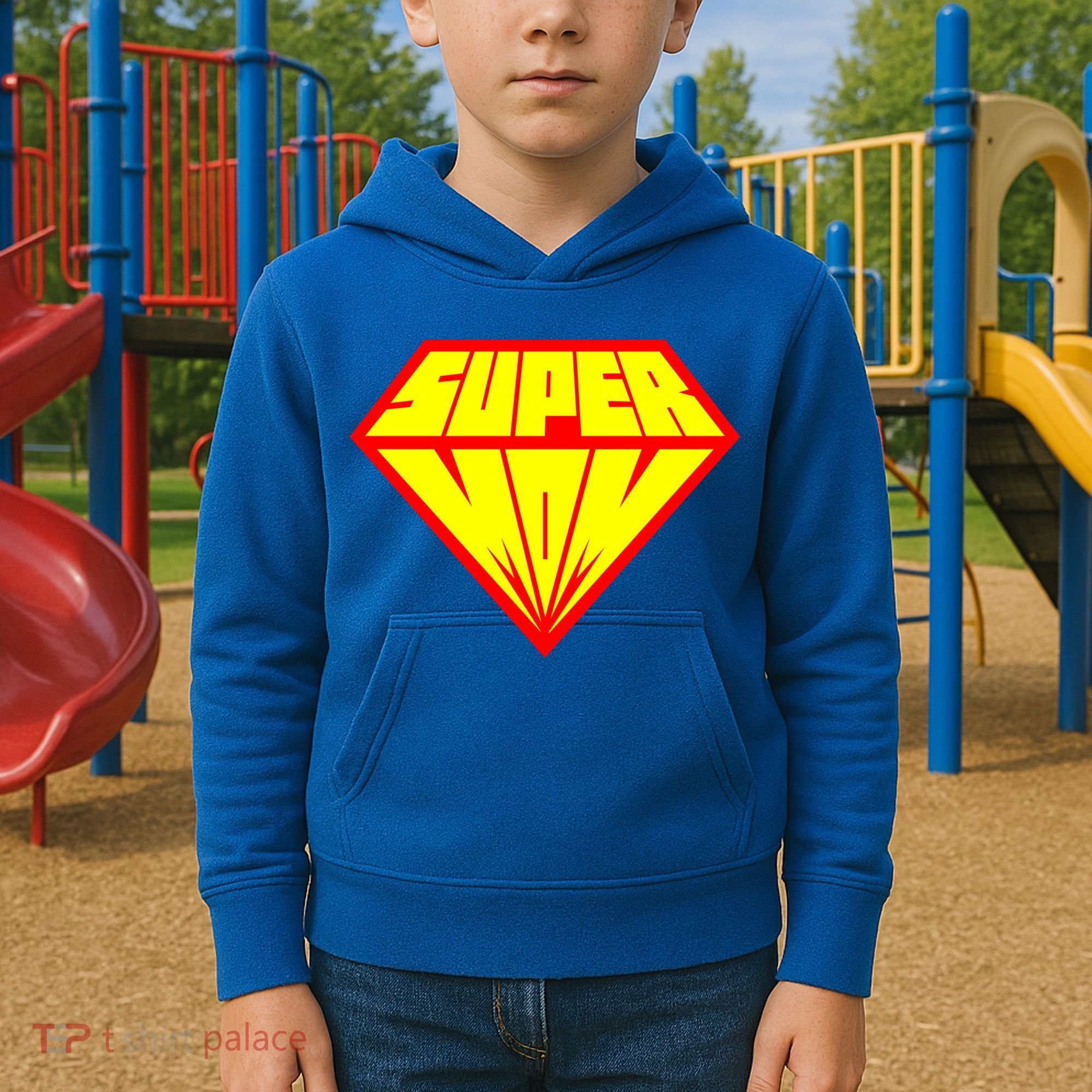 Supermom Super Mom Crest Kids Hoodie