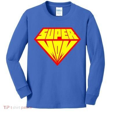 Supermom Super Mom Crest Kids Long Sleeve Shirt