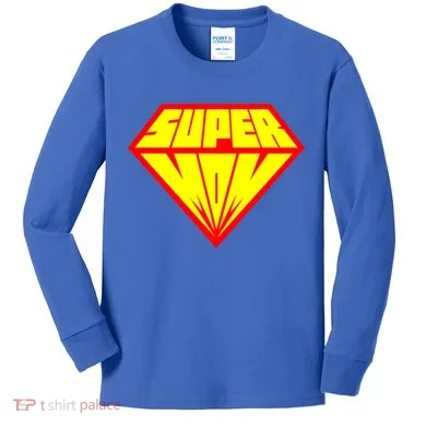 Supermom Super Mom Crest Kids Long Sleeve Shirt