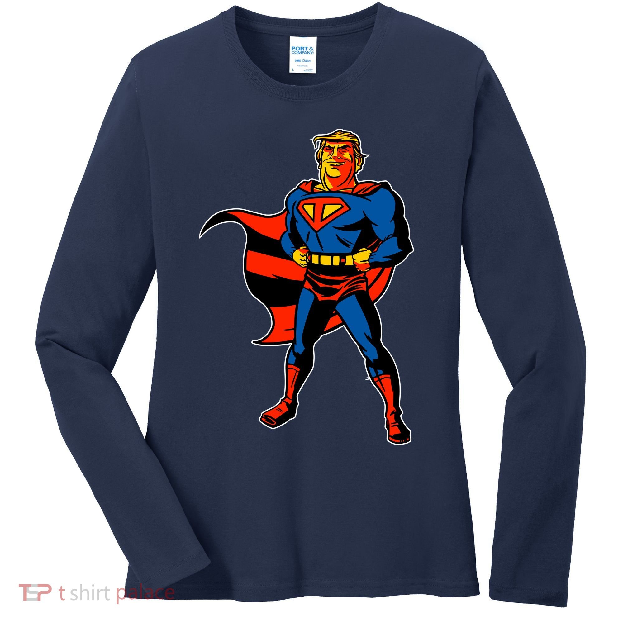 Supertrump Super Donald Trump President 2020 Women's Long Sleeve Shirt