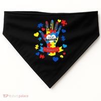 Support Autism Awareness Day For My Brother USA-Made Doggie Bandana thumb 0