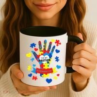 Support Autism Awareness Day For My Brother Coffee Mug thumb 3