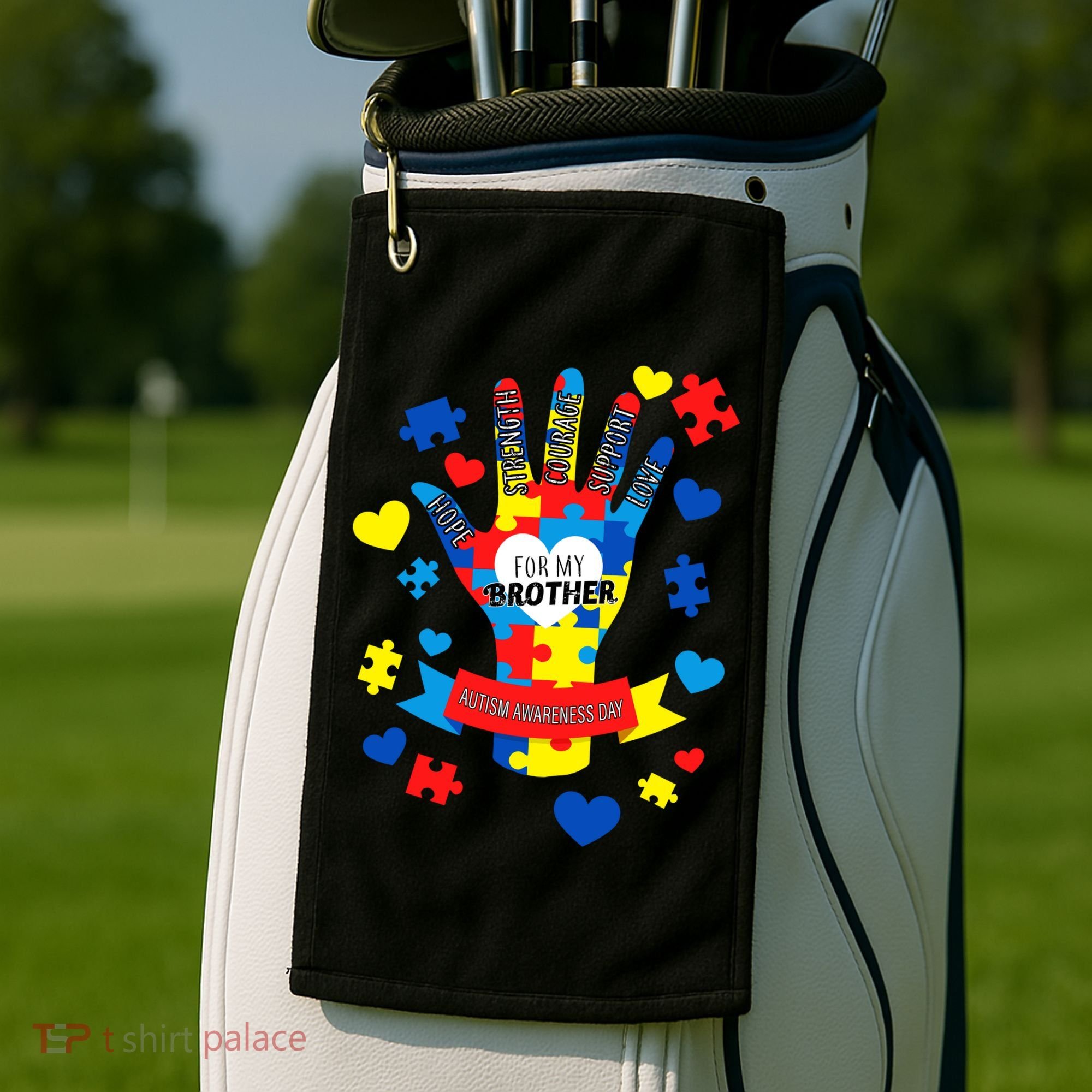 Support Autism Awareness Day For My Brother Golf Towel