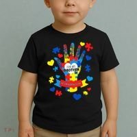 Support Autism Awareness Day For My Brother Toddler T-Shirt thumb 2