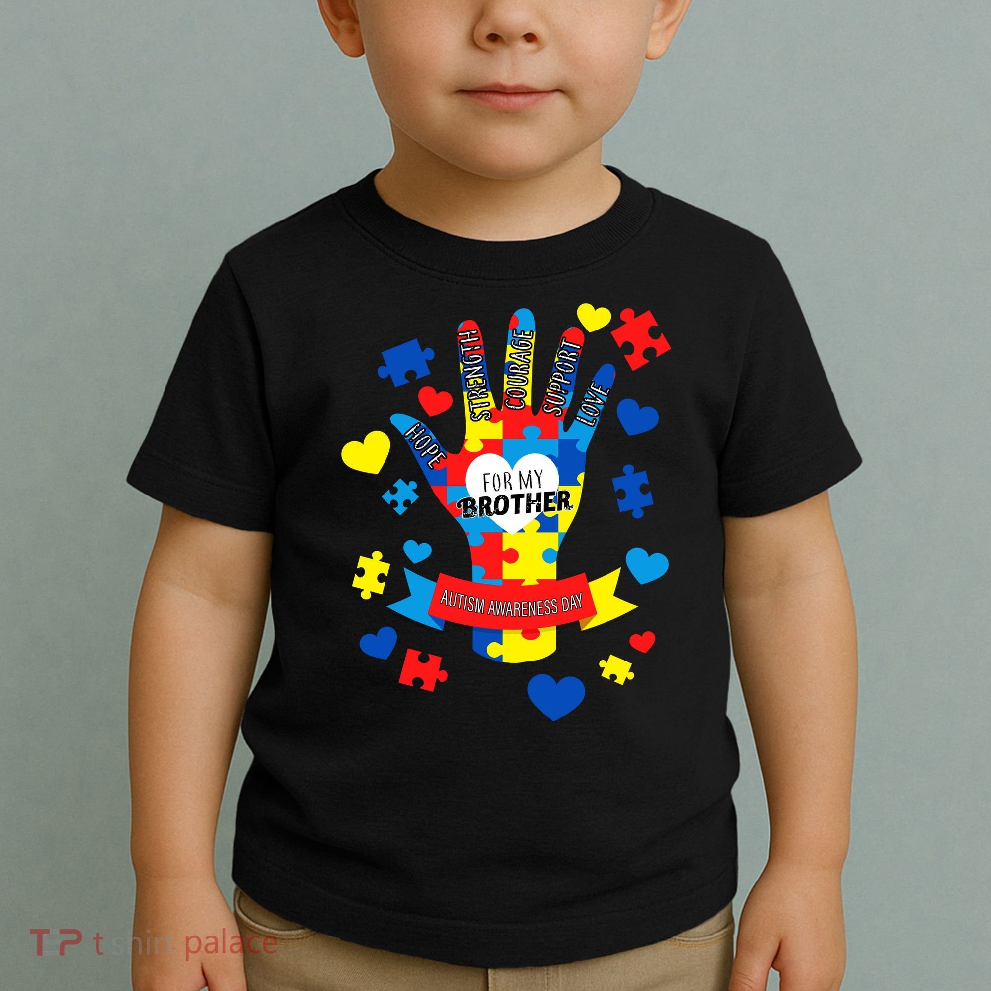 Support Autism Awareness Day For My Brother Toddler T-Shirt
