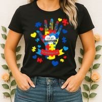 Support Autism Awareness Day For My Brother Women's T-Shirt thumb 2