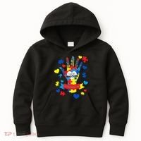 Support Autism Awareness Day For My Brother Kids Hoodie thumb 0