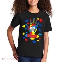 Support Autism Awareness Day For My Brother Kids T-Shirt thumb 2